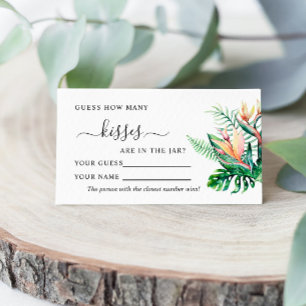 Fleurs tropicales Combien de cartes de jeu de bais