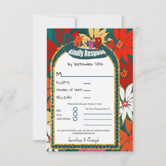 Fleurs tropicales d'été & Arc RSVP