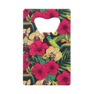 Fleurs tropicales et colibri - Botanica d'été