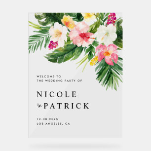 Fleurs tropicales et verdure Mariage d'été