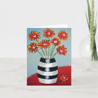 Fleurs und Streifen-Kunst-Karte Karte