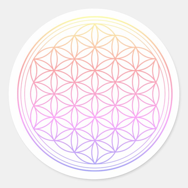 FLEURS UNIQUES DE STICKERS RONDS DE VIE (Devant)