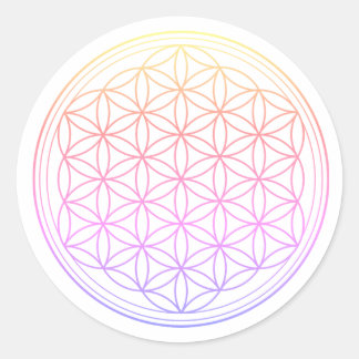 FLEURS UNIQUES DE STICKERS RONDS DE VIE