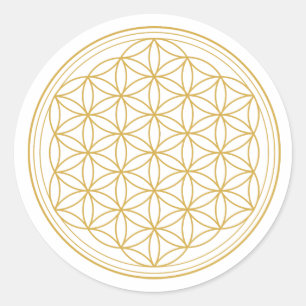 FLEURS UNIQUES DE STICKERS RONDS DE VIE