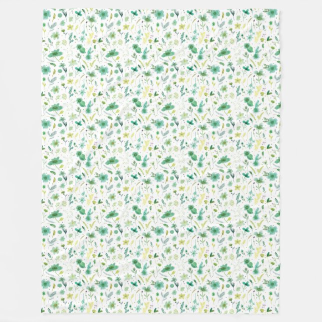 Fleurs verdoyantes Couverture confortable (Devant)