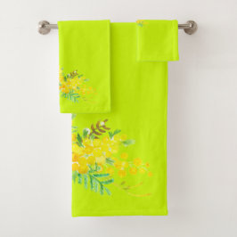 Fleurs vertes et jaunes de chaux brillantes