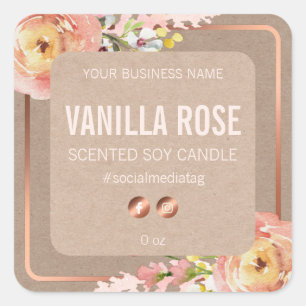 Fleurs vintages à ressort Étiquettes de produits K