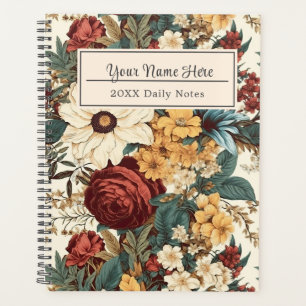 Fleurs vintages de Rose, tulipe, lys et marguerite