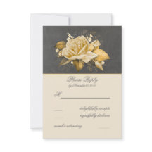 Fleurs vintages en tableau noir Mariage Or RSVP