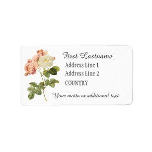 Fleurs vintages étiquettes personnalisés 2