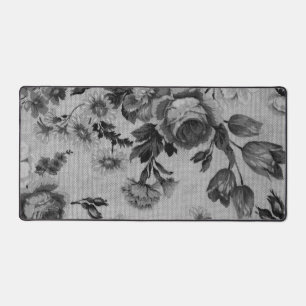 Fleurs vintages florales, noires et blanches