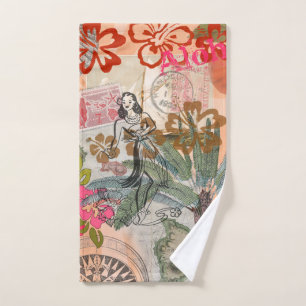 Fleurs vintages Hula Colorful Hawaiian Tropical