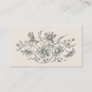 Fleurs Vintages Mauve Carte de visite personnalis