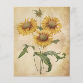 Fleurs vintages - Papier à papier de la carte à pa