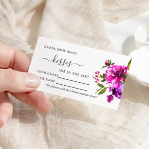 Fleurs violettes Combien De Baisers Cartes De Jeu