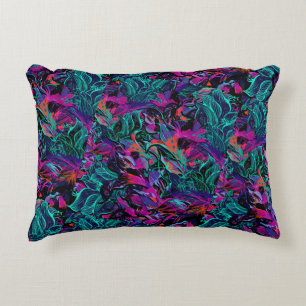 Fleurs violettes - Coussin de fleurs d'art Abstrai