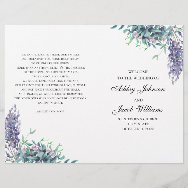 Fleurs violettes et turquoises. Programme de maria (Devant)