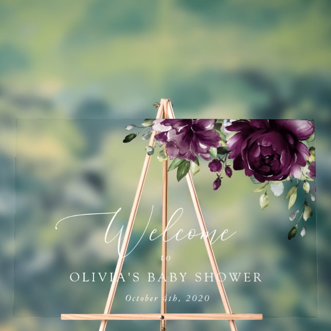 Fleurs violettes, Fleurs de prune, Accueil Baby sh (Neutre)