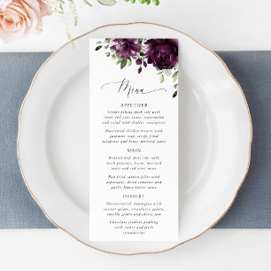 Fleurs violettes, fleurs de prunier, menu de la do