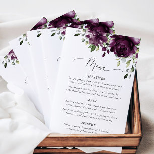 Fleurs violettes, fleurs de prunier, Menu de maria