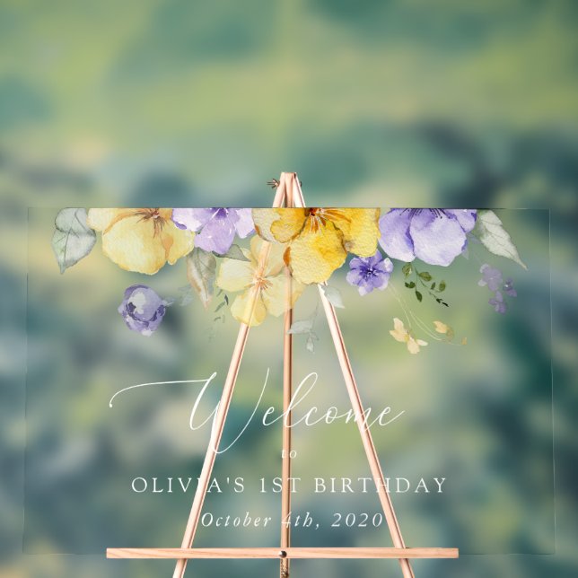 Fleurs violettes, Fleurs Jaunes, Accueil Anniversa (Neutre)