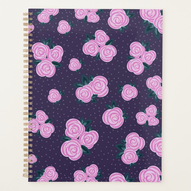 Fleurs violettes foncées vintage (Devant)