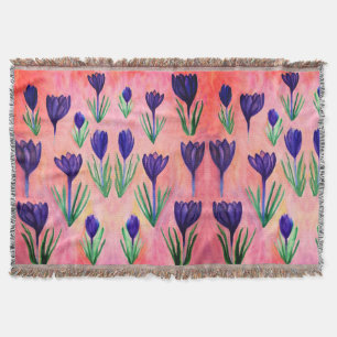 Fleurs violettes Jeter la couverture