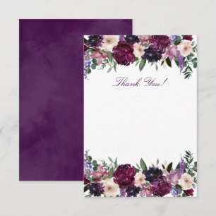 Fleurs violettes luxuriantes   Cartes de Merci Rom