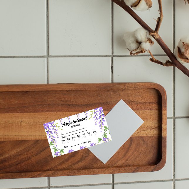 Fleurs violettes mignonnes Rappel de rendez-vous b (Créateur téléchargé)