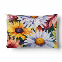 Fleurs vives imprimer coupé Sac à coudre