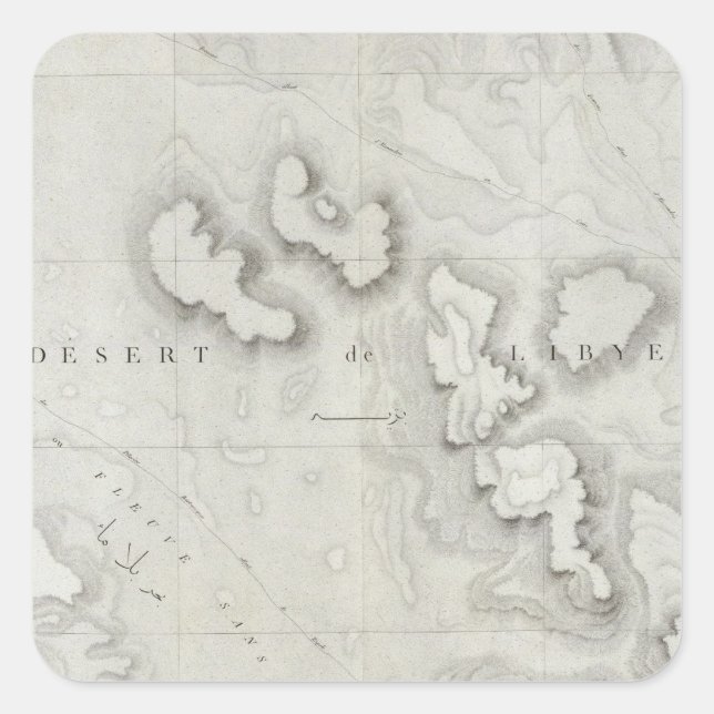 Fleuve Sans Eau, Ägypten Quadratischer Aufkleber (Vorderseite)