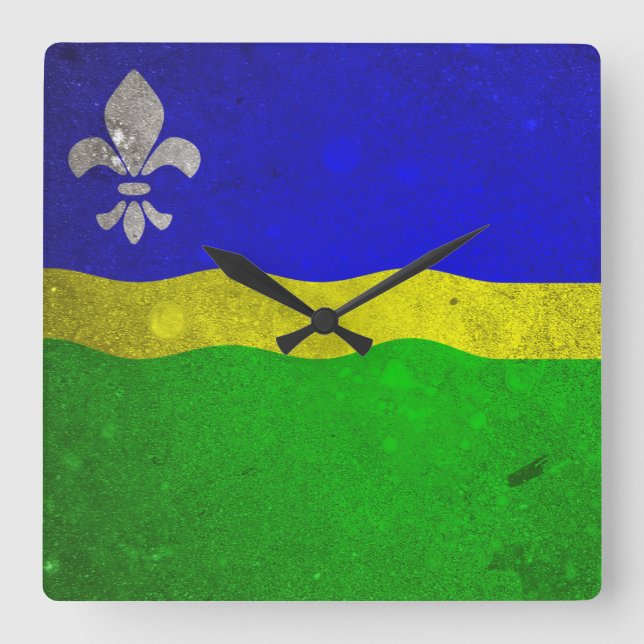 Flevoland Quadratische Wanduhr (Vorderseite)
