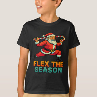 Flex Die Saison Yoga Weihnachtsmann Urlaub  T-Shirt