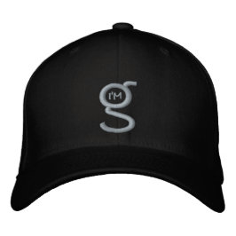 Flex-Fit-Cap mit dem blau bestickten Logo Bestickte Kappe