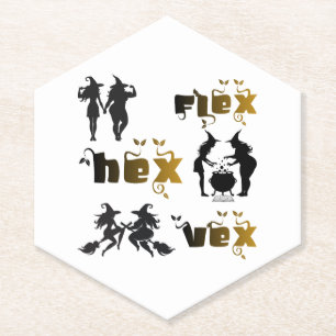 Flex. Hex. Vex. Körperpositiv & Diverse Hexen Untersetzer
