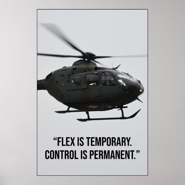 Flex Is Temporary Control Is Permanent Quote Poster (Vorne)