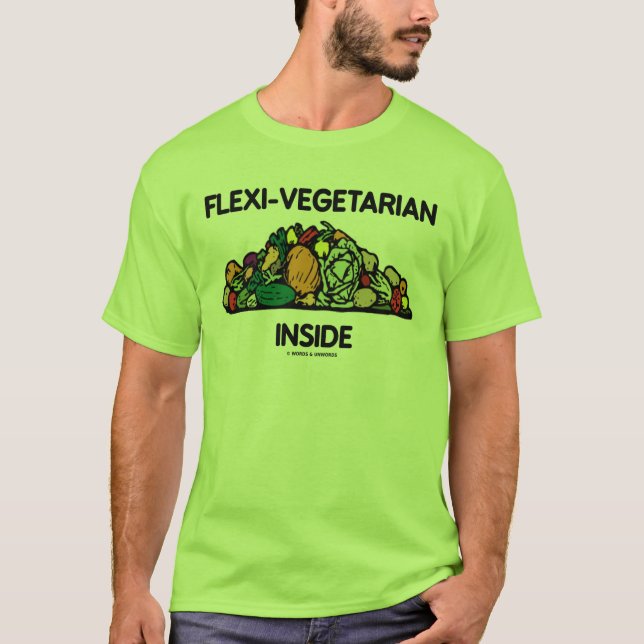 Flexi-Vegetarier im Innern (Anbau von Gemüse) T-Shirt (Vorderseite)