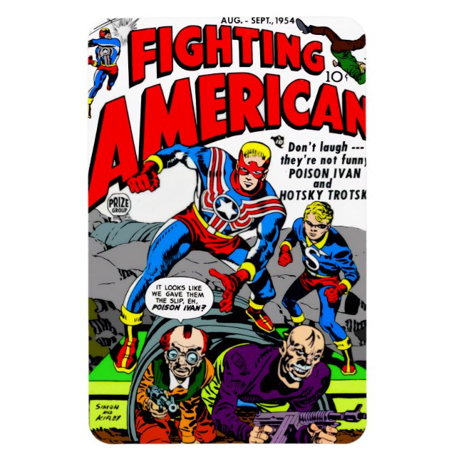 Flexible 1950's 'Fighting American' Magnet (Vertical)