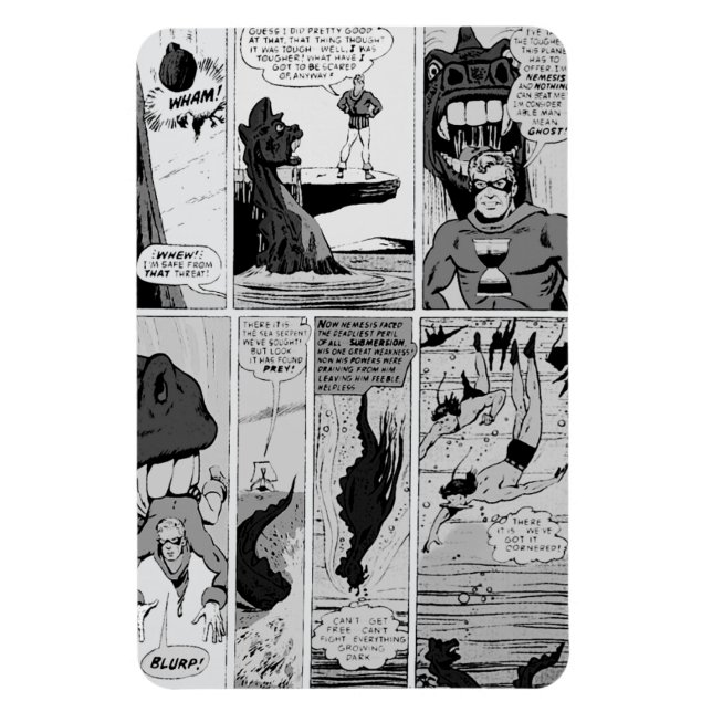 Flexible 1960's Nemesis Funny Strip Magnet (Vertical)