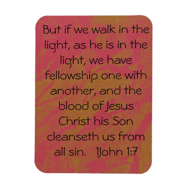 Flexible 1John1:17 scripture magnet (Vertical)