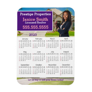 Flexible 2023 Realtor Calendar Refrigerator Magnet