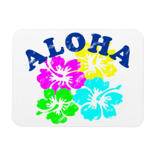 Flexible Aloha Magnet Vintage Fleurs hawaïennes colorée
