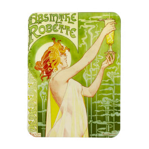 Flexible Alphonse Mucha Absinthe Robette Magnet