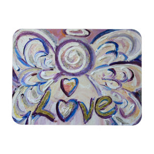 Flexible Amour Coeur Gardien Angel Mot Magnet