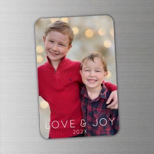 Flexible Amour et joie Enfants Photo Magnet de Noël