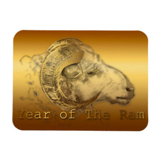 Flexible Année chinoise du mouton ou du ram Golden Magnet