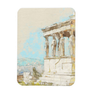 Flexible Aquarelle Athènes Magnet - Ruines grecques Souveni