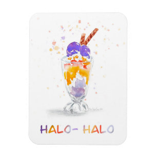Flexible Aquarelle philippine/philippine Halo Halo Magnet