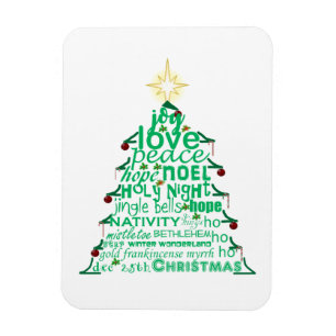 Flexible Arbre de Noël mots Magnet