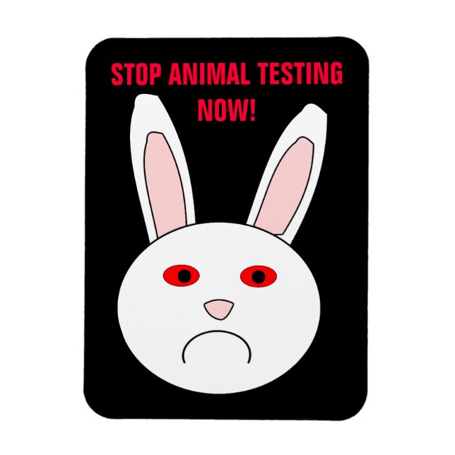 Flexible Arrêter le test animal maintenant Magnet Premium (Vertical)
